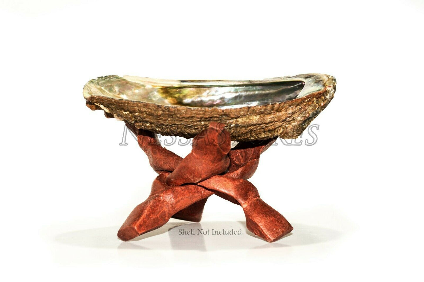 Carved Tripod Wood Stand Holder 4" ( 1 pc ) #JC-45