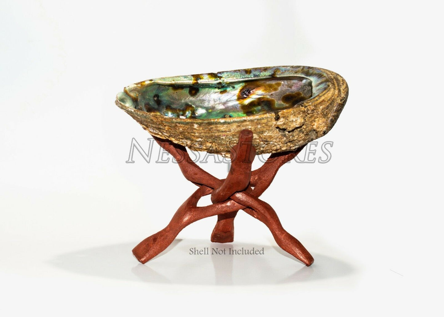 Carved Tripod Wood Stand Holder 6" ( 6 pcs ) #JC-46