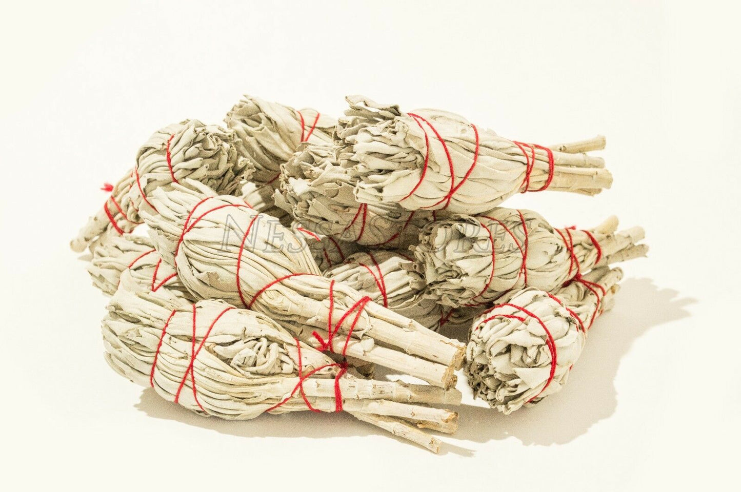 NessaStores California Mini White Sage Smudge Incense 3"-4" Bundle (12 pcs) #JC-005