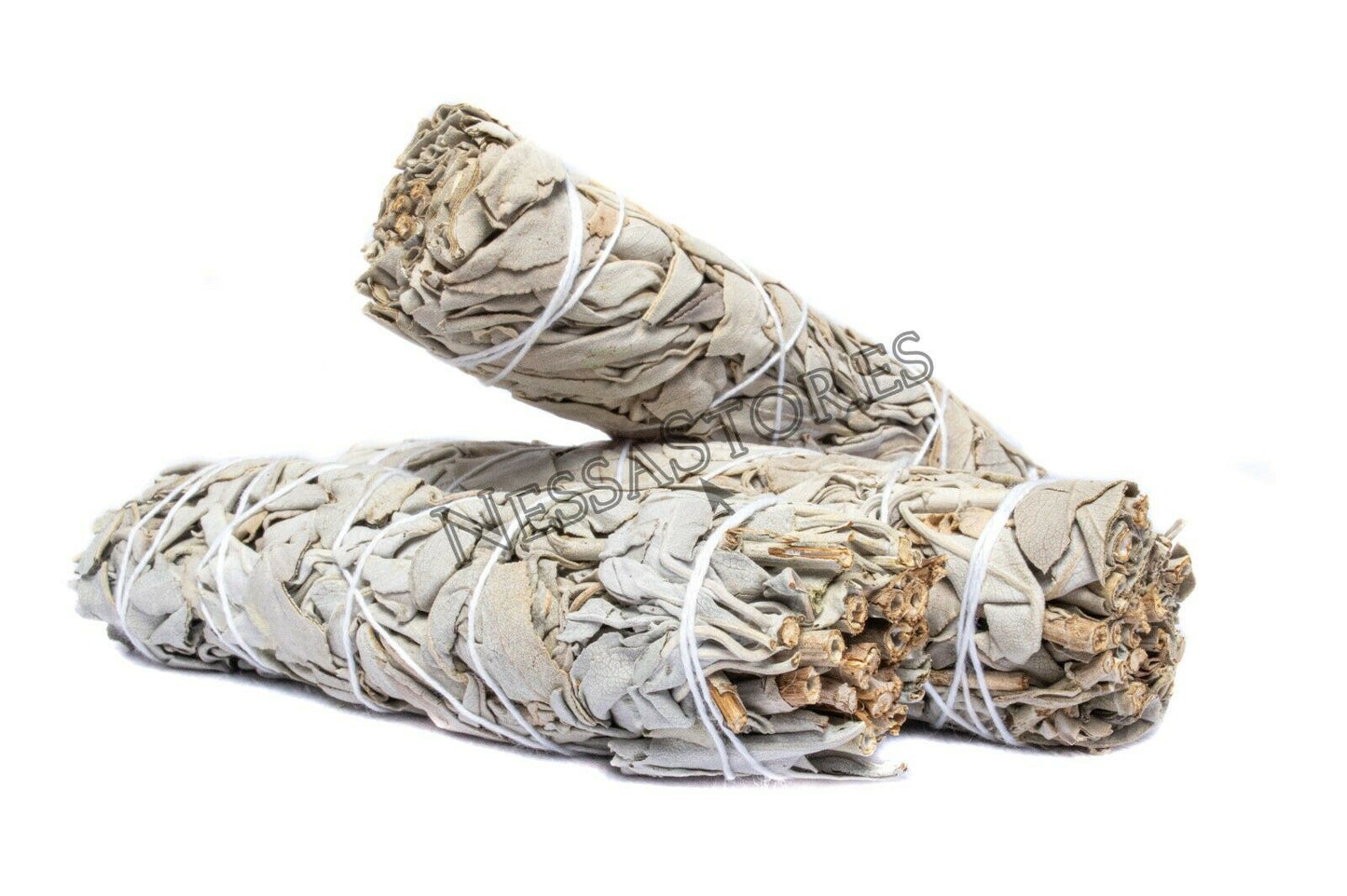 NessaStores White Sage Smudge Stick Incense 6" Bundle (3 pcs) #JC-162