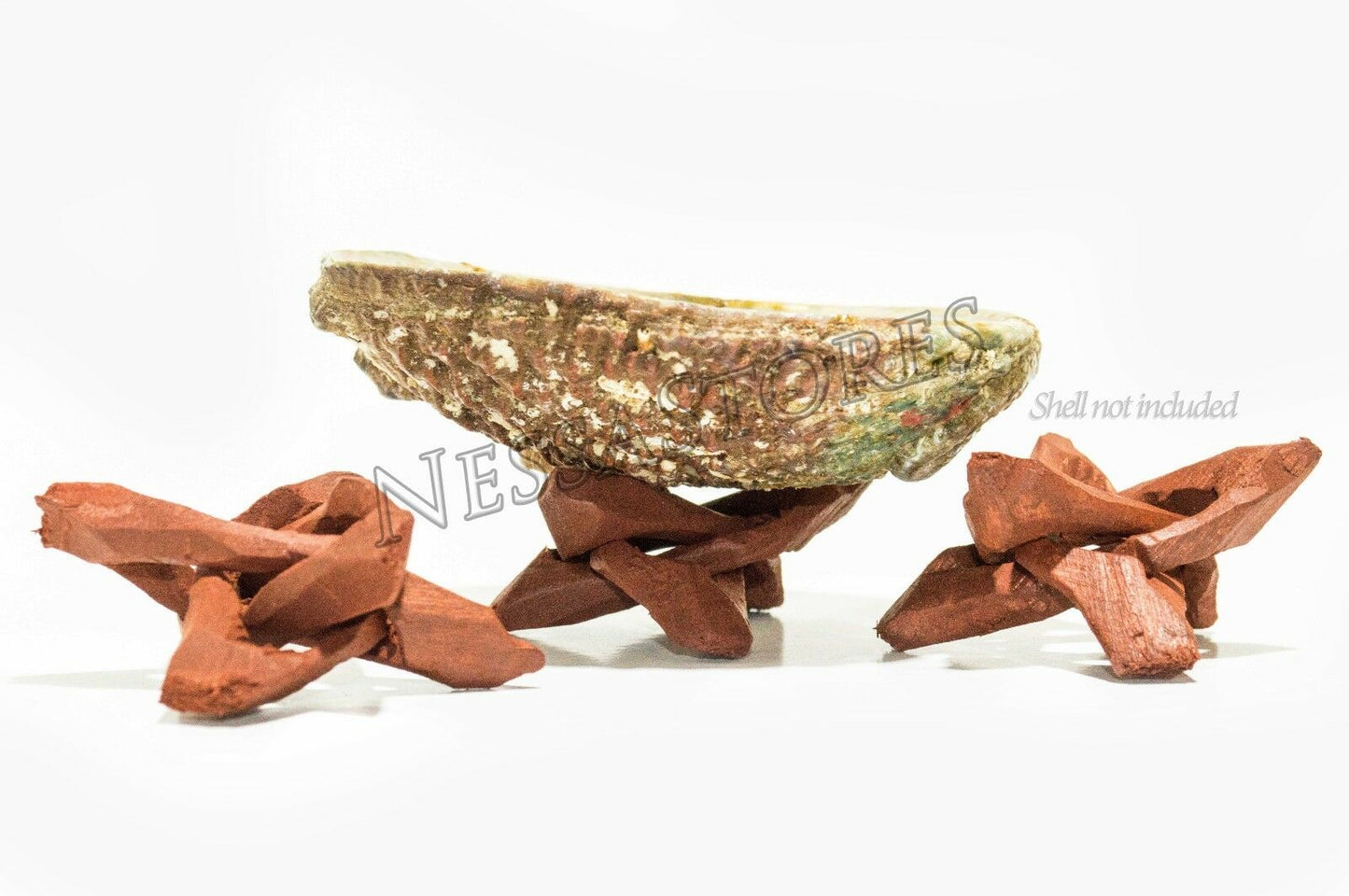 Carved Tripod Wood Stand Holder 2" ( 3 pcs ) #JC-44