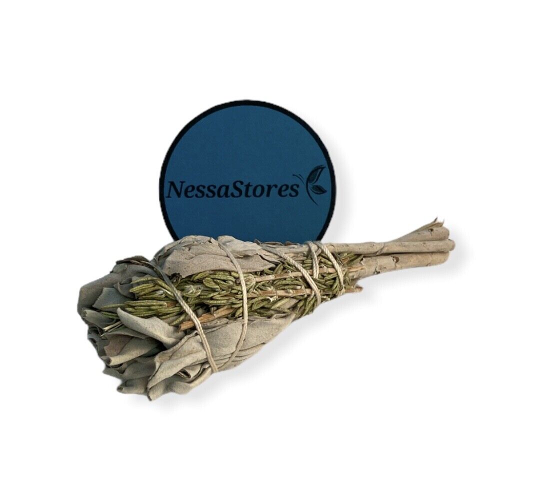 California White Sage + Rosemary Smudge Incense 3"-4" Bundle (1 pc) #JC-111