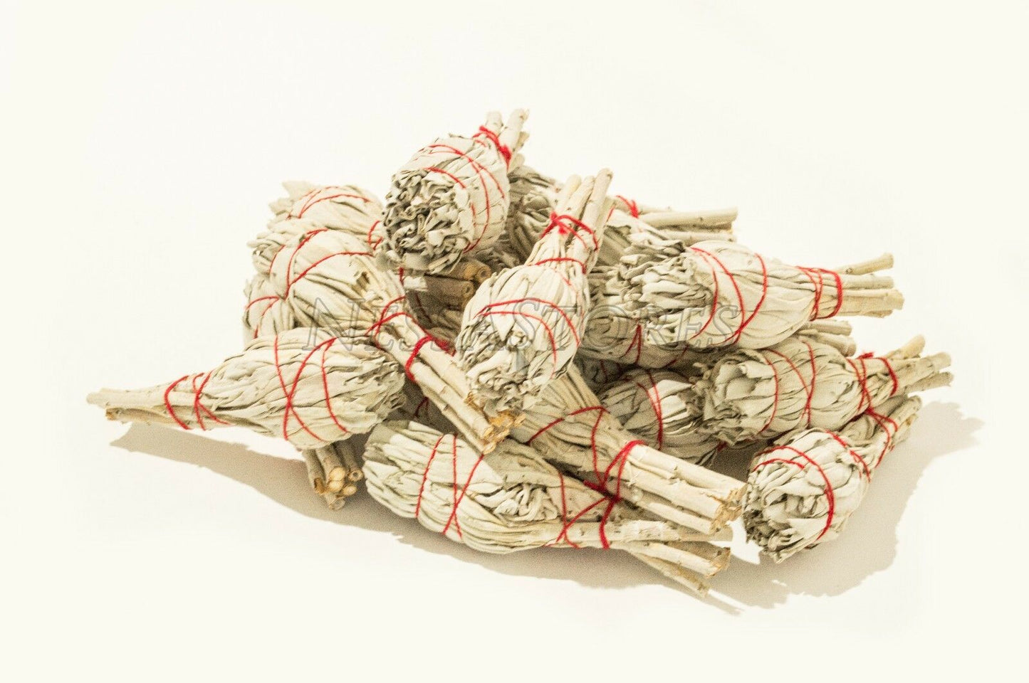 NessaStores California Mini White Sage Smudge Incense 3"-4" Bundle (24 pcs) #JC-005