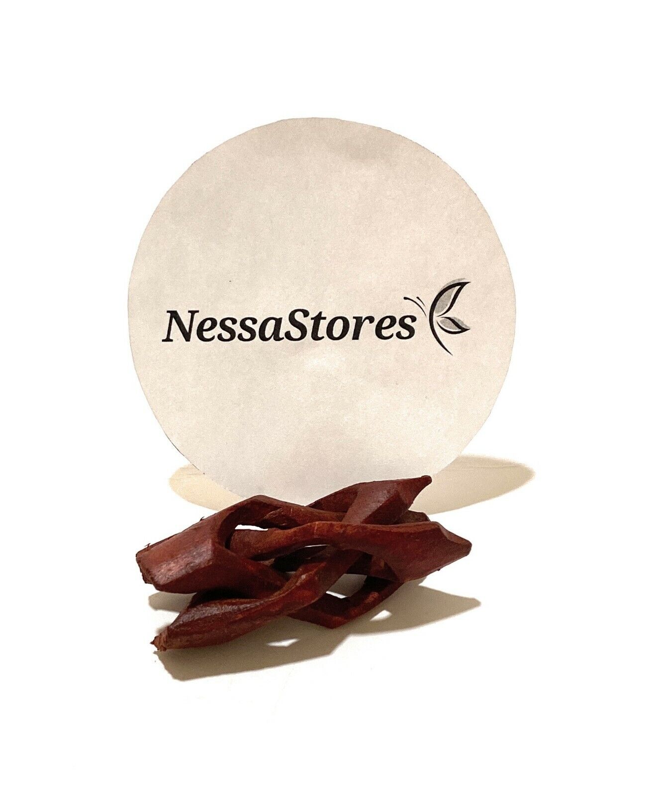 NessaStores Carved Tripod Wood Stand Holder 2" ( 15 pcs )#JC-44