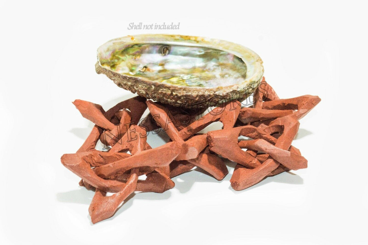 Carved Tripod Wood Stand Holder 2" ( 6 pcs ) #JC-44