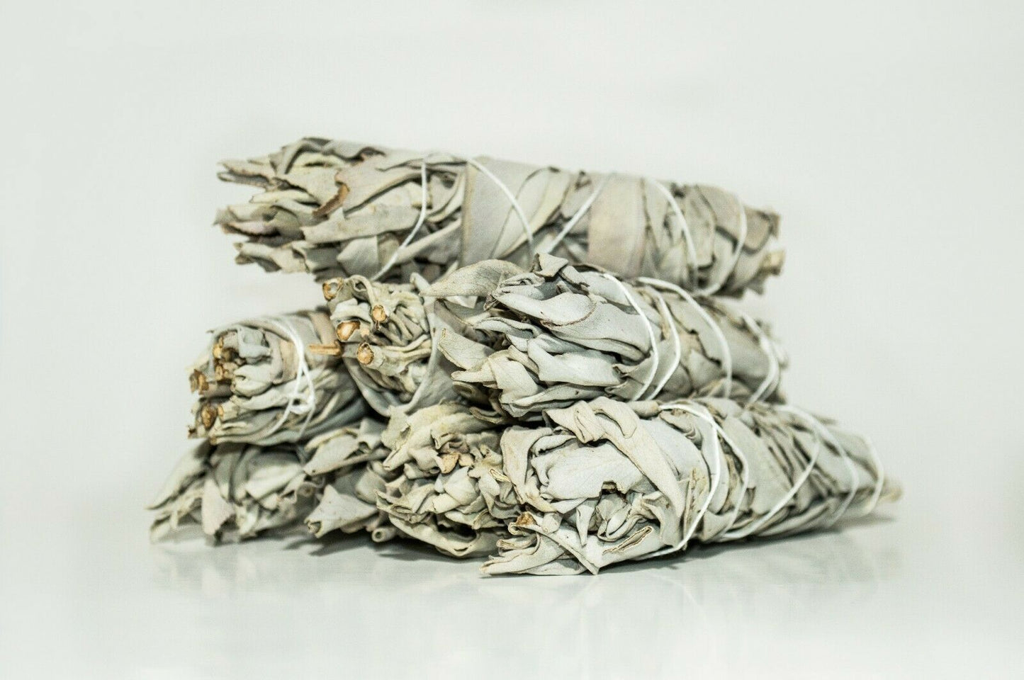 6 Premium 4"-5" Hand-Harvested White Sage Bundles for Smudging, Purification & Meditation - Fresh Earthy Scent for Stress Relief & Cleansing House | White Sage Incense Sticks JC-007