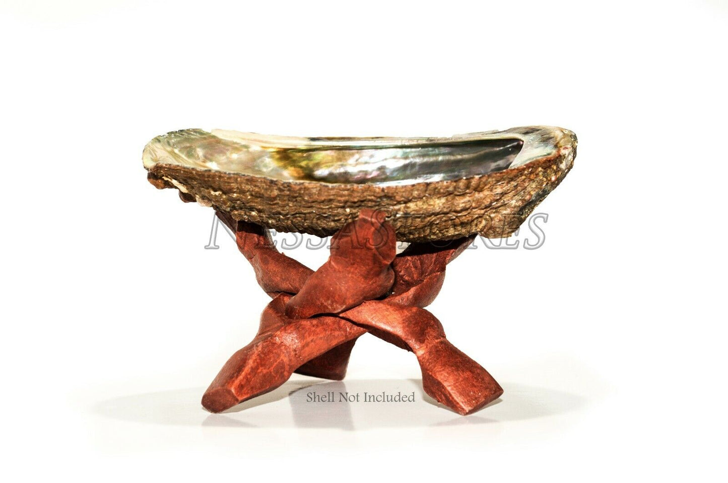 NessaStores Carved Tripod Wood Stand Holder 4" ( 1 pc ) #JC-45