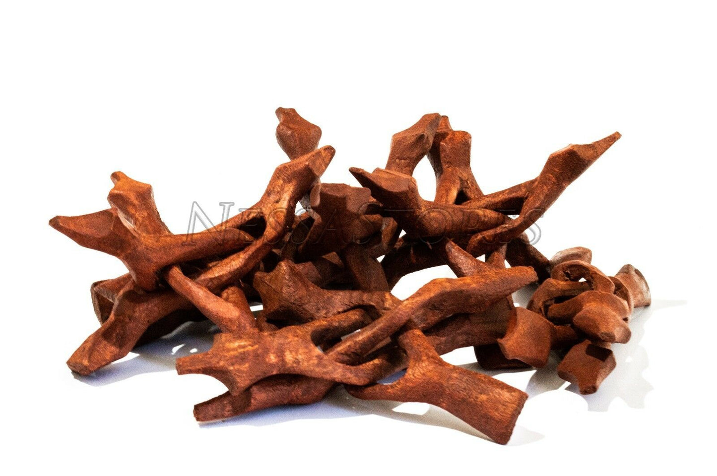 Carved Tripod Wood Stand Holder 6" ( 6 pcs ) #JC-46