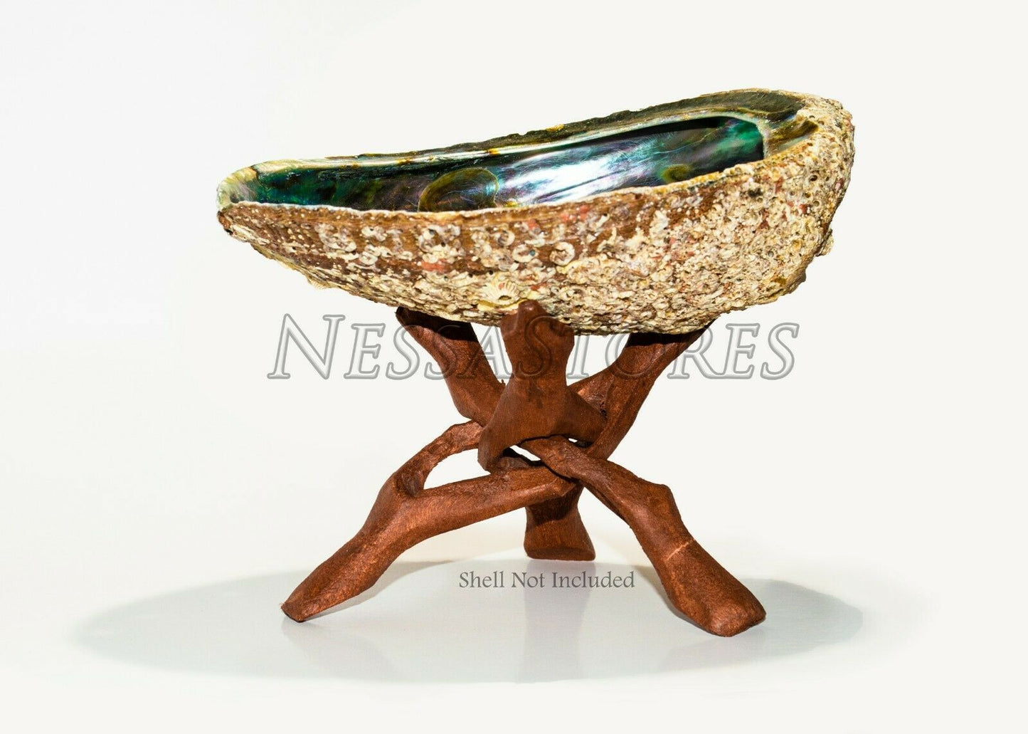 Carved Tripod Wood Stand Holder 8" (27 pcs) #JC-047