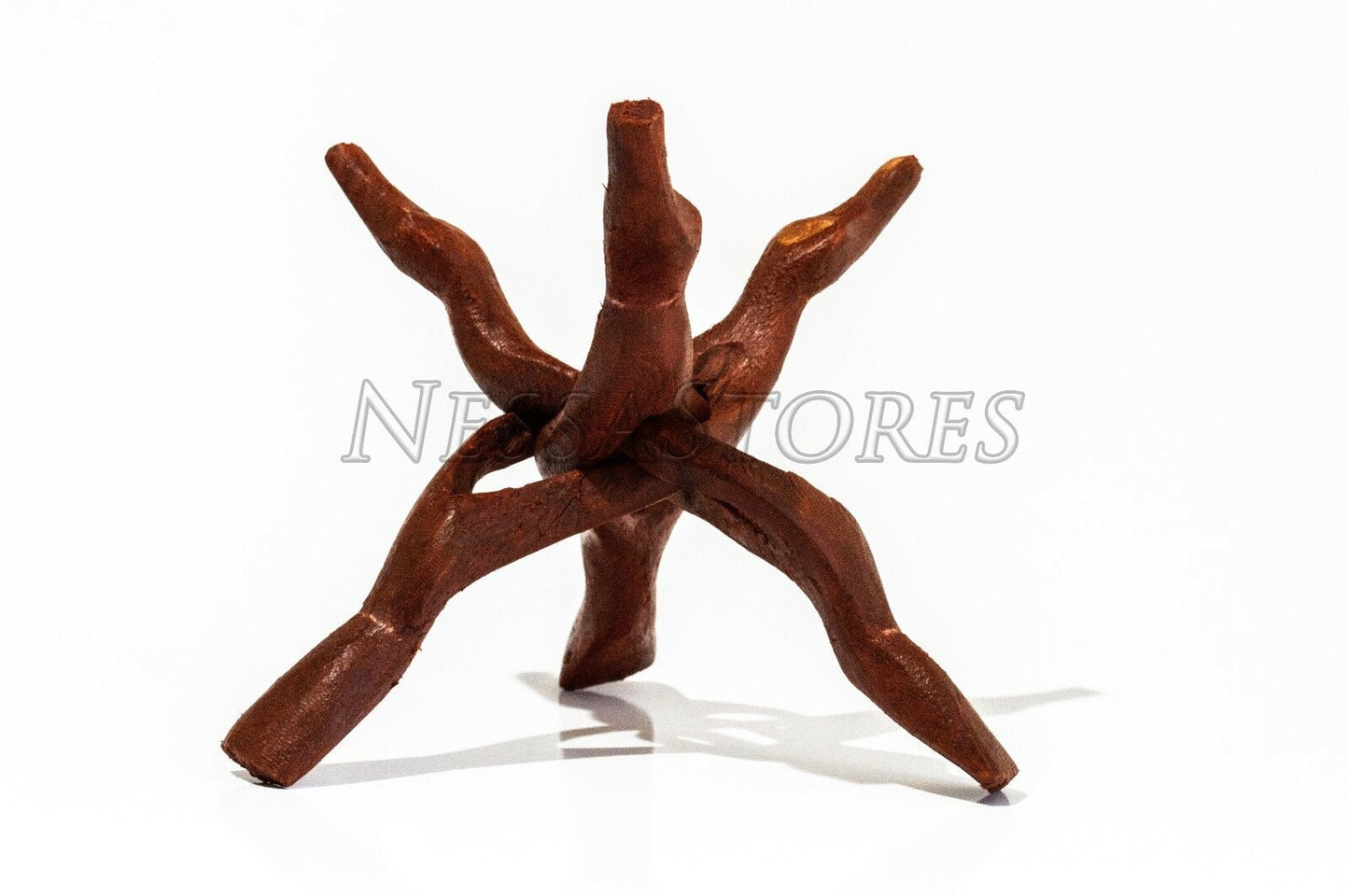 Carved Tripod Wood Stand Holder 8" (27 pcs) #JC-047