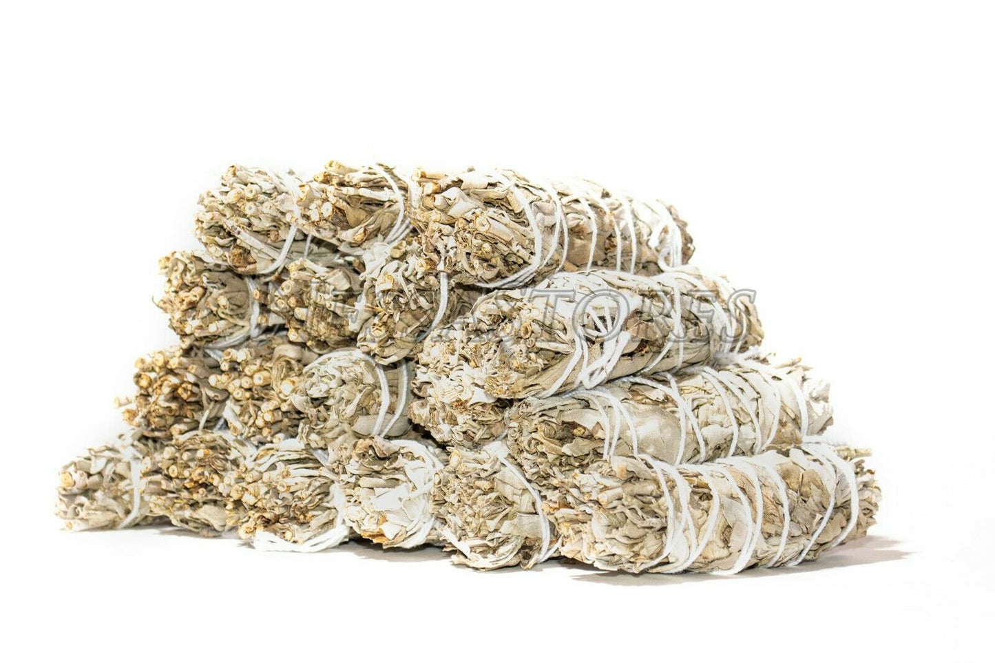 NessaStores White Sage Smudge Incense 4" Bundle (16 pcs) #JC-006