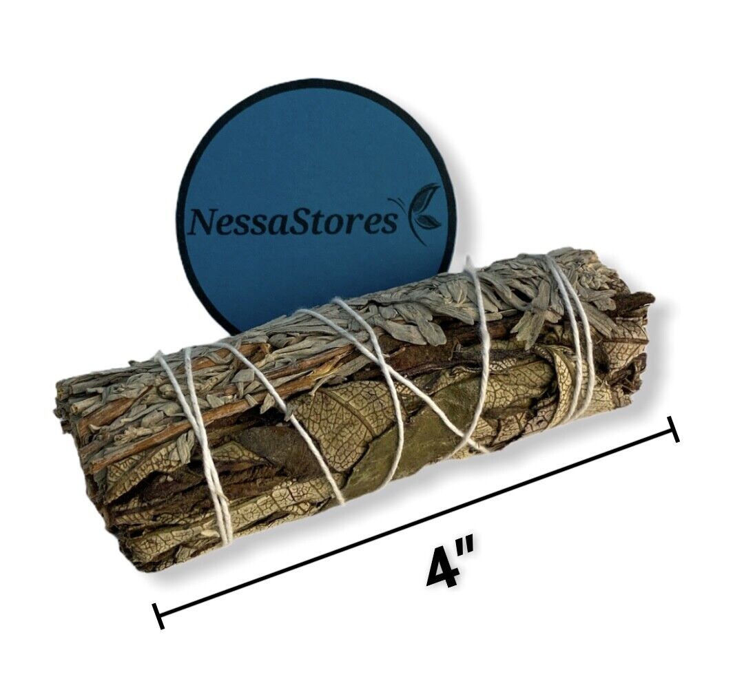 NESSASTORES - Blue Sage + Yerba Santa Smudge Incense 4" Bundle #JC-202 (20 pcs)