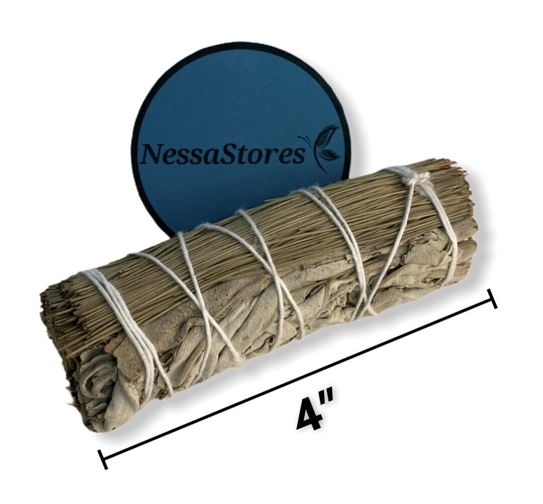 NESSASTORES - White Sage + Pine Smudge Incense 4" Bundle #JC-200 (1 pc)