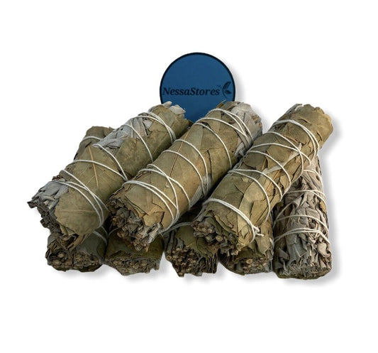 NESSASTORES - White Sage + Bay Leaves Smudge Incense 4" Bundle #JC-190 (30 pcs)