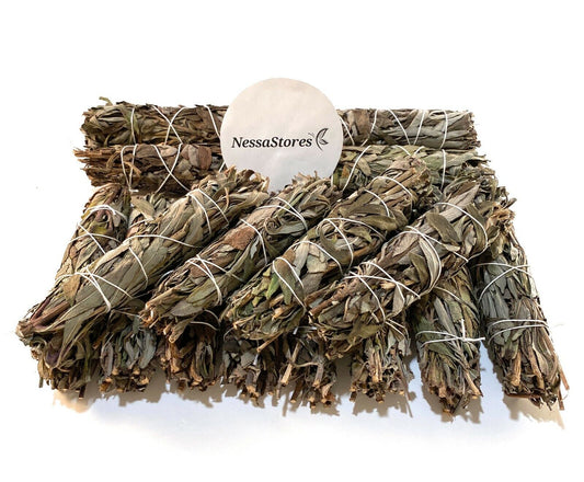 NessaStores- Black Sage Smudge Incense 4"-5" Bundle (32 pcs) #JC-147