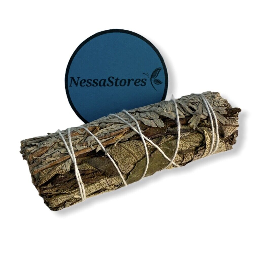 NESSASTORES - Blue Sage + Yerba Santa Smudge Incense 4" Bundle #JC-202 (12 pcs)