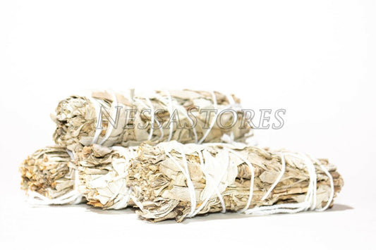 NessaStores White Sage Smudge Incense 4" Bundle (4 pcs) #JC-006