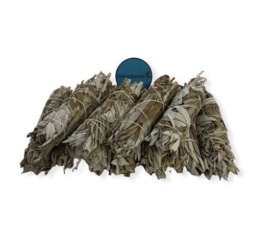 NessaStores White Sage + Black Sage Smudge Incense 4"-5" Bundle (78 pcs) #JC-214