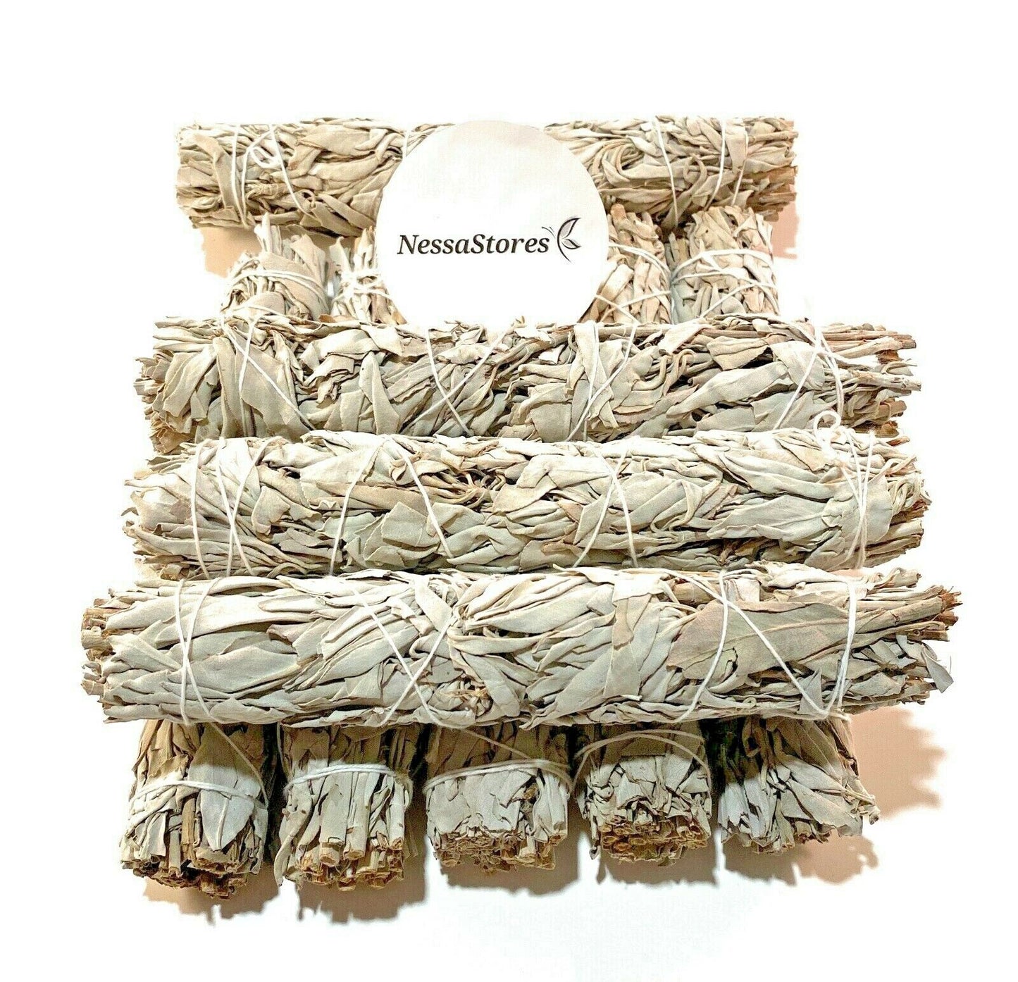 NessaStores White Sage Smudge Incense 9" Bundle (28 pcs) #JC-139