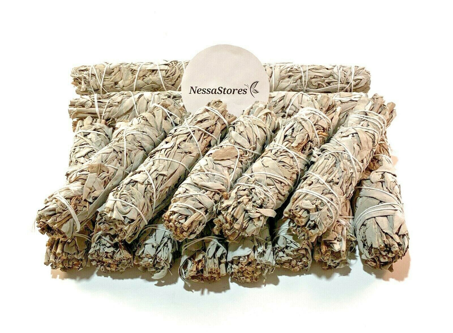 NessaStores White Sage Smudge Incense 5" Bundle (6 pcs) #JC-137