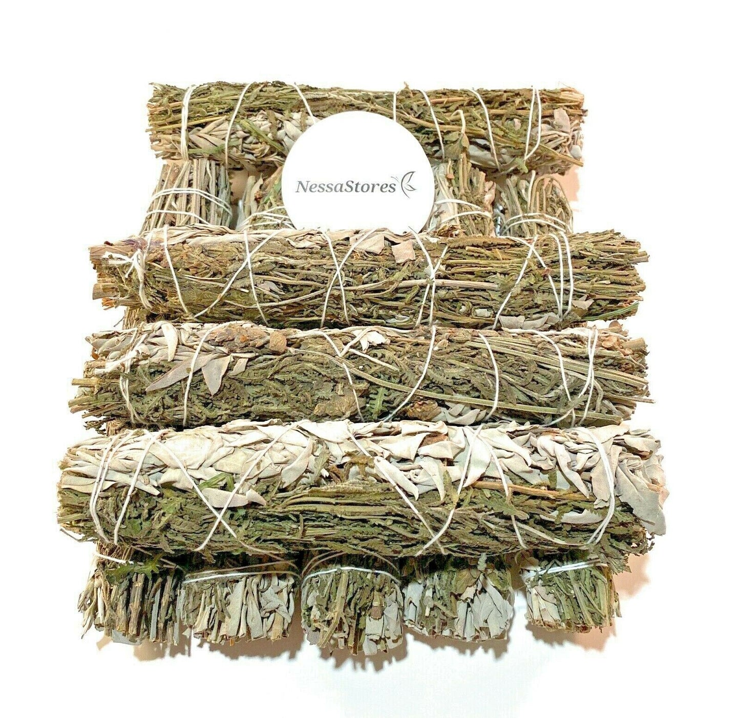 NessaStores White Sage + Lavender Smudge Incense 9" Bundle (18 pcs) #JC-148