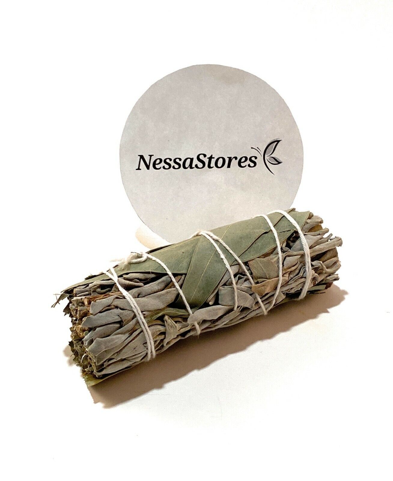 NessaStores CA White Sage + Eucalyptus Smudge Stick 4" Bundle (80 pcs) #JC-167