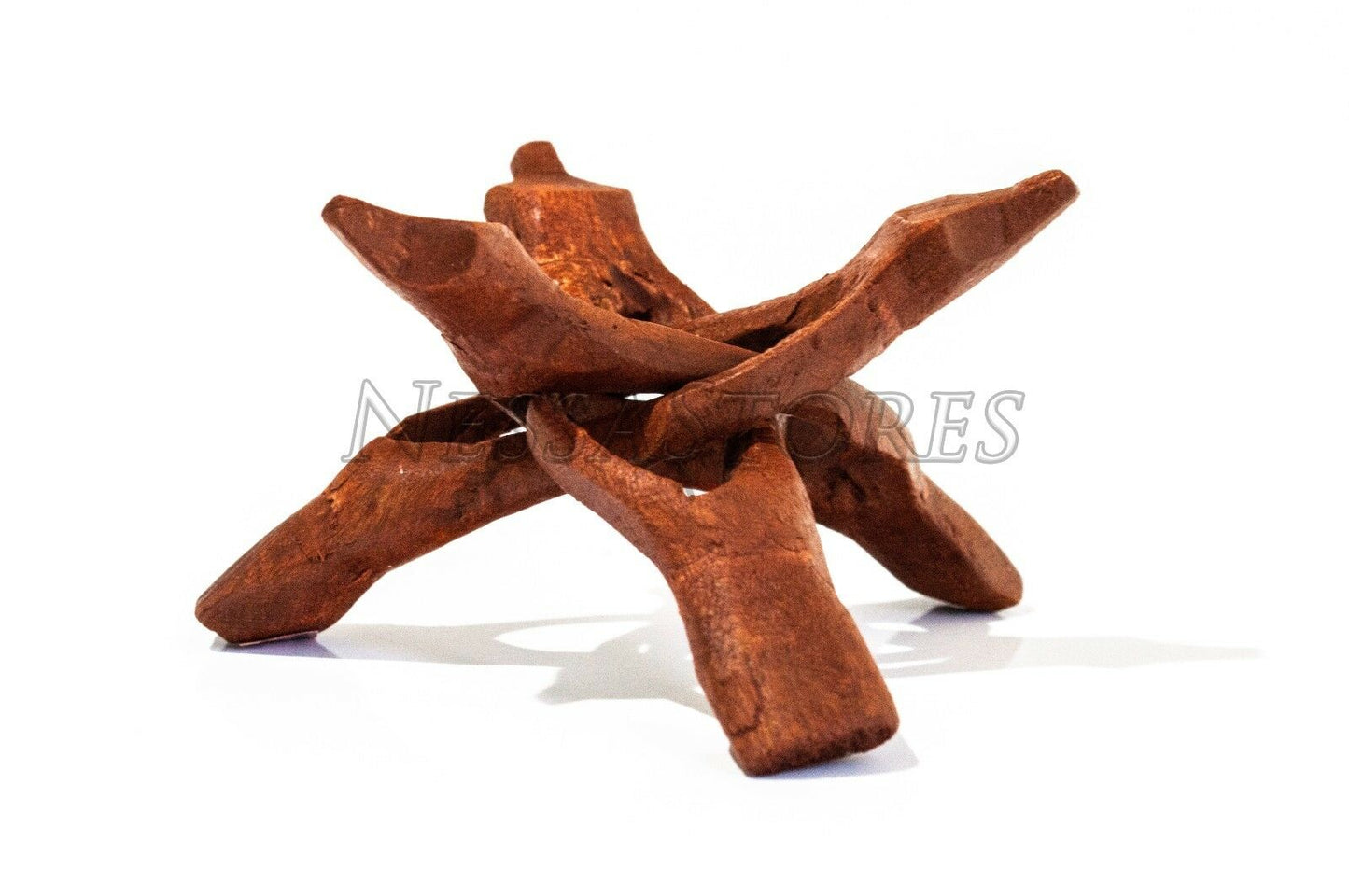 Carved Tripod Wood Stand Holder 4"  ( 12 pcs ) #JC-45