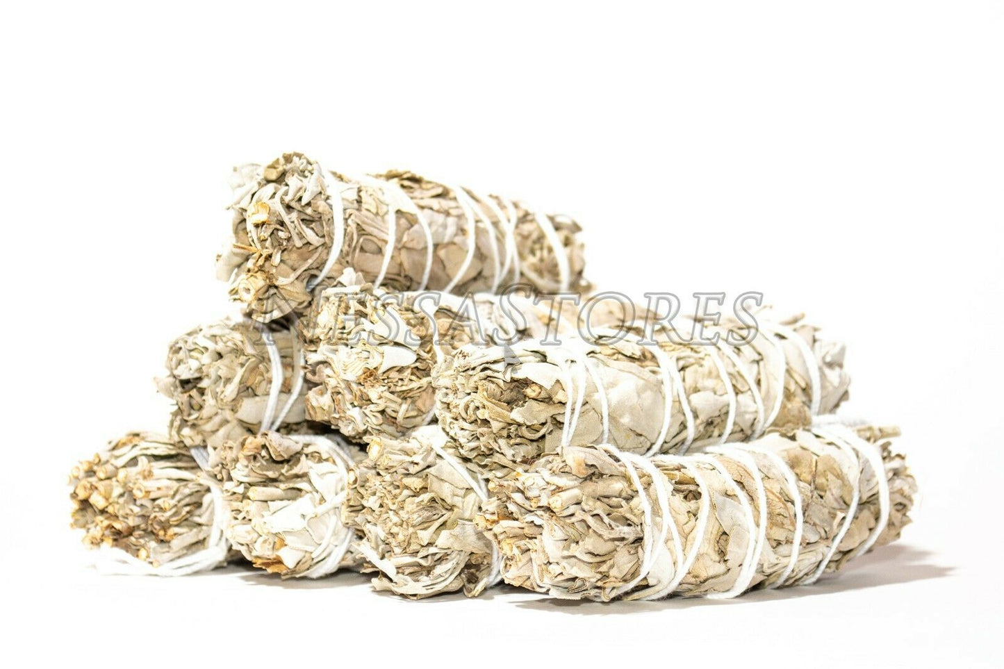 NessaStores White Sage Smudge Incense 4" Bundle (8 pcs) #JC-006