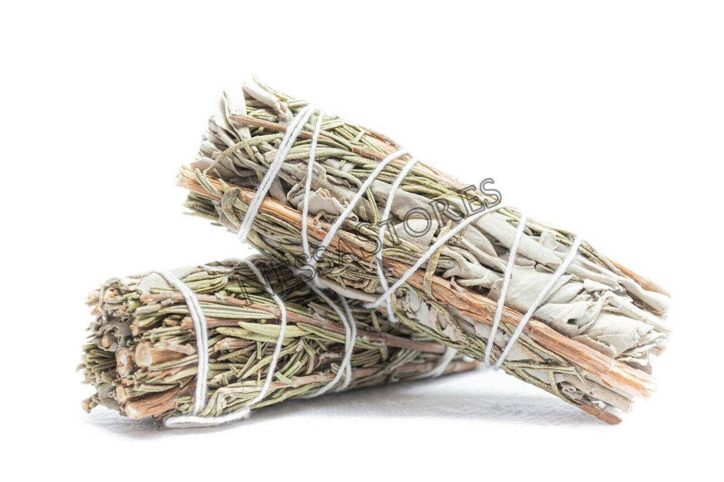 NessaStores White Sage + Rosemary Smudge Stick 4" Bundle (2 pcs) #JC-158