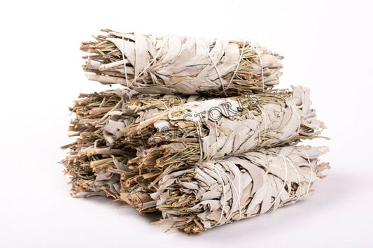 White Sage + Rosemary Smudge Incense 5"-6" Bundle (8 pcs) #JC-140