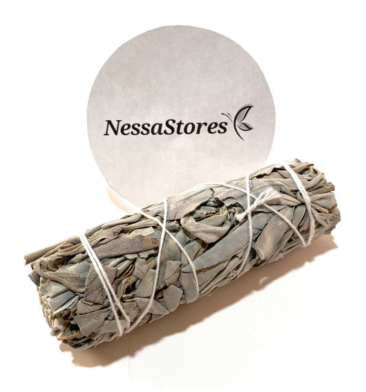 NessaStores White Sage Smudge Incense 4" Bundle (1 pc) #JC-006