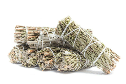 NessaStores CA White Sage + Rosemary Smudge Stick 4" Bundle (7 pcs) #JC-158