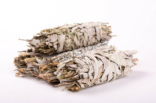 White Sage + Rosemary Smudge Incense 5"-6" Bundle (4 pcs) #JC-140