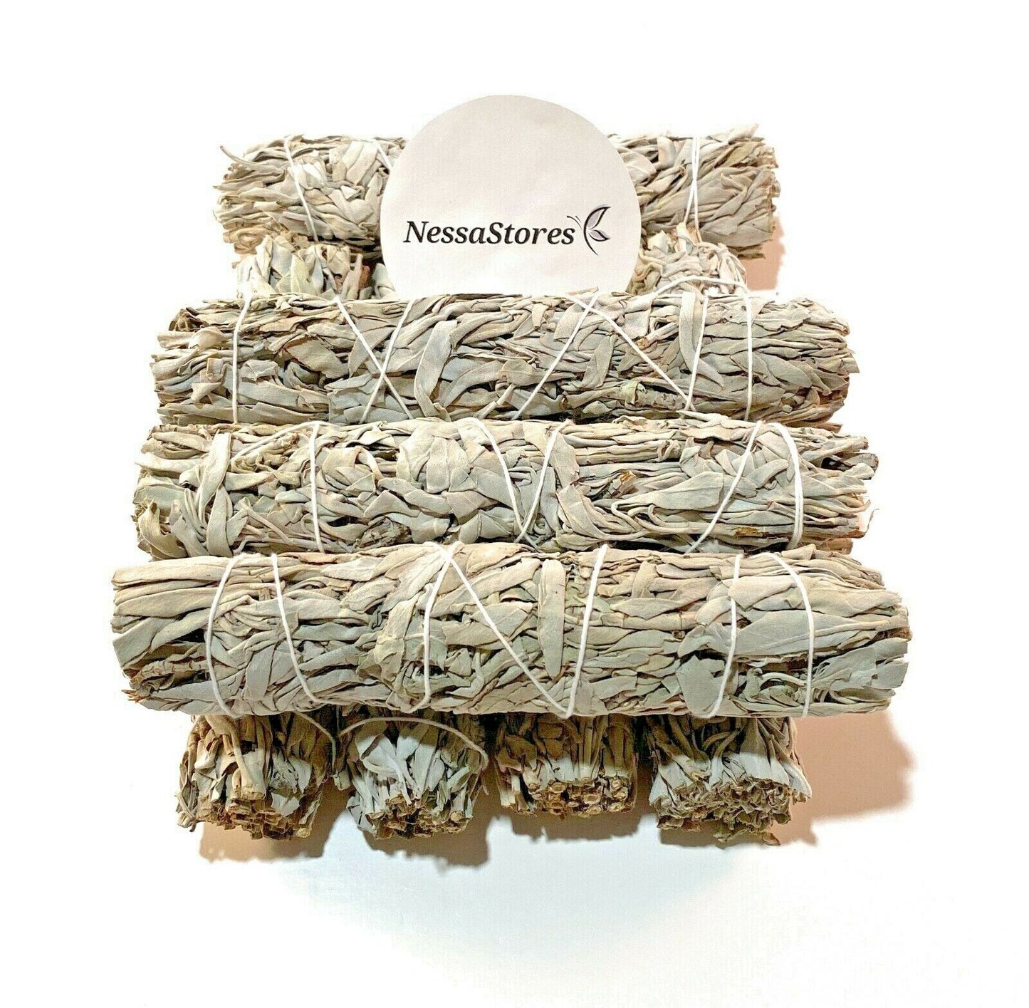 NessaStores White Sage Smudge Incense 7" Bundle (3 pcs) #JC-138