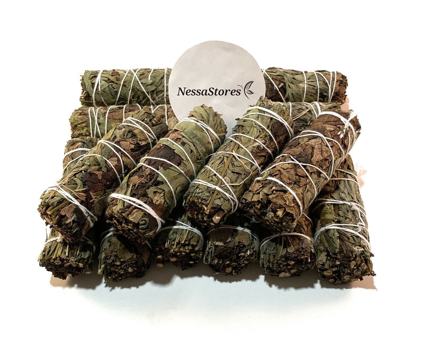 NESSASTORES - Yerba Santa + Mugwort Smudge Incense 4" Bundle #JC-170 (16 pcs)