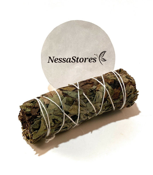 NESSASTORES - Yerba Santa + Mugwort Smudge Incense 4" Bundle #JC-170 (1 pc)