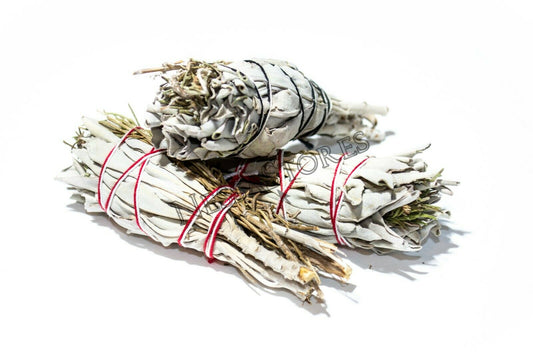 White Sage + Rosemary Smudge Incense 3"-4" Bundle (3 pcs) #JC-111